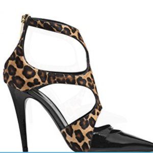 Tamara Mellon Chief Designer Jimmy Choo Misbehave 105MM Sandals Leopard/Black